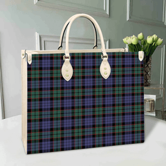 Clan Fletcher Modern Tartan Leather Bag NU76 Clan Fletcher Tartan Today