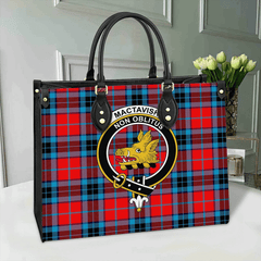 Clan MacTavish Modern Tartan Crest Leather Bag XM50 Clan MacTavish Tartan Today