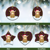 Clan Carnegie Modern Tartan Christmas Ceramic Ornament Highland Cows Style AD25 Carnegie Modern Tartan Tartan Ornament