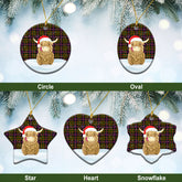 Clan Cochrane Modern Tartan Christmas Ceramic Ornament Highland Cows Style MM84 Cochrane Modern Tartan Tartan Ornament