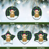 Clan Colville Tartan Christmas Ceramic Ornament Highland Cows Style JX95 Colville Tartan Tartan Ornament