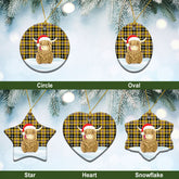 Clan Cornish Tartan Christmas Ceramic Ornament Highland Cows Style RQ19 Cornish Tartan Tartan Ornament