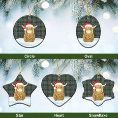 Clan Craig Tartan Christmas Ceramic Ornament Highland Cows Style XF87 Craig Tartan Tartan Ornament