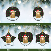 Clan Crosbie (or Crosby) Tartan Christmas Ceramic Ornament Highland Cows Style BS91 Crosbie (or Crosby) Tartan Tartan Ornament