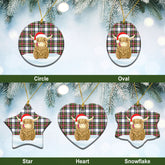Clan Dennistoun Tartan Christmas Ceramic Ornament Highland Cows Style JB83 Dennistoun Tartan Tartan Ornament