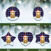 Clan Dunlop Modern Tartan Christmas Ceramic Ornament Highland Cows Style JM89 Dunlop Modern Tartan Tartan Ornament