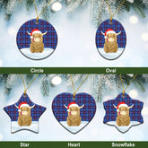 Clan Elliot Modern Tartan Christmas Ceramic Ornament Highland Cows Style DL25 Elliot Modern Tartan Tartan Ornament
