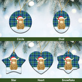 Clan Falconer Tartan Christmas Ceramic Ornament Highland Cows Style TP76 Falconer Tartan Tartan Ornament