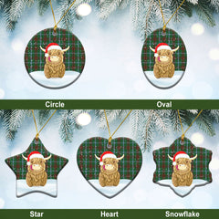 Clan Gayre Tartan Christmas Ceramic Ornament Highland Cows Style ES58 Gayre Tartan Tartan Ornament