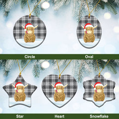 Clan Glen Tartan Christmas Ceramic Ornament Highland Cows Style FM82 Glen Tartan Tartan Ornament