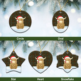 Clan Gray Tartan Christmas Ceramic Ornament Highland Cows Style DS57 Gray Tartan Tartan Ornament