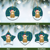 Clan Gunn Ancient Tartan Christmas Ceramic Ornament Highland Cows Style YA83 Gunn Ancient Tartan Tartan Ornament