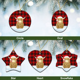 Clan Hogg Tartan Christmas Ceramic Ornament Highland Cows Style LS21 Hogg Tartan Tartan Ornament