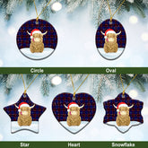 Clan Home Modern Tartan Christmas Ceramic Ornament Highland Cows Style XH38 Home Modern Tartan Tartan Ornament