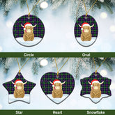 Clan Inglis Modern Tartan Christmas Ceramic Ornament Highland Cows Style VL74 Inglis Modern Tartan Tartan Ornament