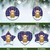 Clan Kinnaird Tartan Christmas Ceramic Ornament Highland Cows Style AJ84 Kinnaird Tartan Tartan Ornament