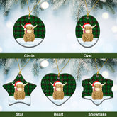 Clan Kinnear Tartan Christmas Ceramic Ornament Highland Cows Style WA92 Kinnear Tartan Tartan Ornament