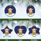 Clan Kirkaldy Tartan Christmas Ceramic Ornament Highland Cows Style MV48 Kirkaldy Tartan Tartan Ornament
