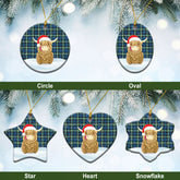 Clan Lamont Ancient Tartan Christmas Ceramic Ornament Highland Cows Style KO33 Lamont Ancient Tartan Tartan Ornament