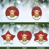 Clan MacBean Tartan Christmas Ceramic Ornament Highland Cows Style II94 MacBean Tartan Tartan Ornament