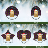Clan MacDonald Modern Tartan Christmas Ceramic Ornament Highland Cows Style YG65 MacDonald Modern Tartan Tartan Ornament