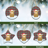 Clan MacGregor Hunting Ancient Tartan Christmas Ceramic Ornament Highland Cows Style ZX12 MacGregor Hunting Ancient Tartan Tartan Ornament