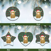 Clan MacKinnon Hunting Ancient Tartan Christmas Ceramic Ornament Highland Cows Style QD37 MacKinnon Hunting Ancient Tartan Tartan Ornament
