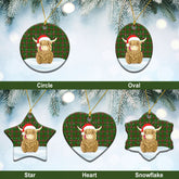 Clan MacKinnon Hunting Modern Tartan Christmas Ceramic Ornament Highland Cows Style YK74 MacKinnon Hunting Modern Tartan Tartan Ornament