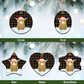 Clan MacLellan Modern Tartan Christmas Ceramic Ornament Highland Cows Style DY59 MacLellan Modern Tartan Tartan Ornament