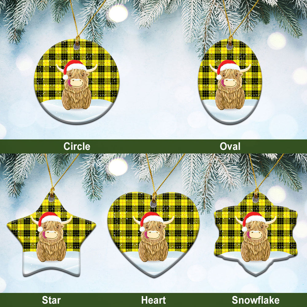 Clan MacLeod of Lewis Modern Tartan Christmas Ceramic Ornament Highland Cows Style BV15 MacLeod of Lewis Modern Tartan Tartan Ornament