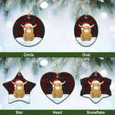 Clan McCarthy Tartan Christmas Ceramic Ornament Highland Cows Style FQ55 McCarthy Tartan Tartan Ornament