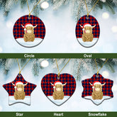 Clan McCracken Tartan Christmas Ceramic Ornament Highland Cows Style KK37 McCracken Tartan Tartan Ornament