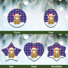 Clan Ochterlony Tartan Christmas Ceramic Ornament Highland Cows Style II41 Ochterlony Tartan Tartan Ornament