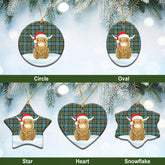 Clan Paisley District Tartan Christmas Ceramic Ornament Highland Cows Style PC25 Paisley District Tartan Tartan Ornament
