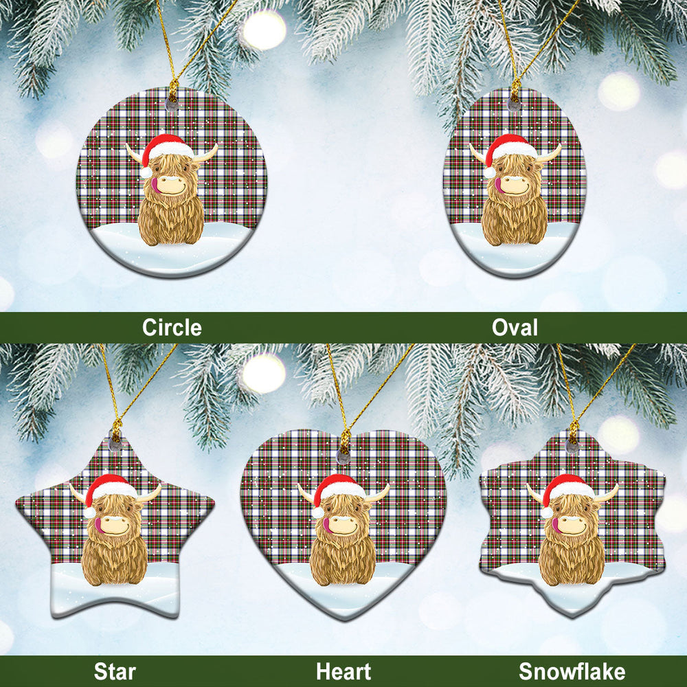 Clan Stewart Dress Modern Tartan Christmas Ceramic Ornament Highland Cows Style OX90 Stewart Dress Modern Tartan Tartan Ornament