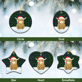 Clan Tait Tartan Christmas Ceramic Ornament Highland Cows Style CM68 Tait Tartan Tartan Ornament