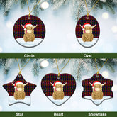 Clan Tennant Tartan Christmas Ceramic Ornament Highland Cows Style FA13 Tennant Tartan Tartan Ornament