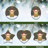 Clan Thomson Hunting Modern Tartan Christmas Ceramic Ornament Highland Cows Style SV69 Thomson Hunting Modern Tartan Tartan Ornament