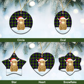 Clan Watson Modern Tartan Christmas Ceramic Ornament Highland Cows Style RJ67 Watson Modern Tartan Tartan Ornament