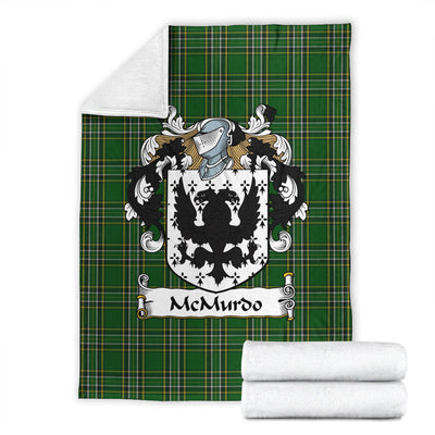 Clan McMurdo Tartan Coat of Arms BlanketHE11