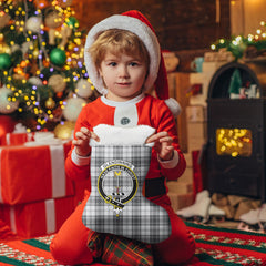 Clan Glendinning Tartan Crest Christmas Stocking FW25 Glendinning Tartan Tartan Stocking