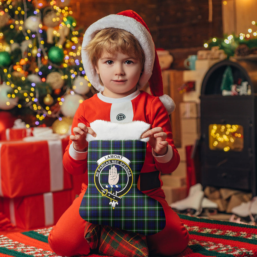 Clan Lamont Modern Tartan Crest Christmas Stocking BH66 Lamont Modern Tartan Tartan Stocking