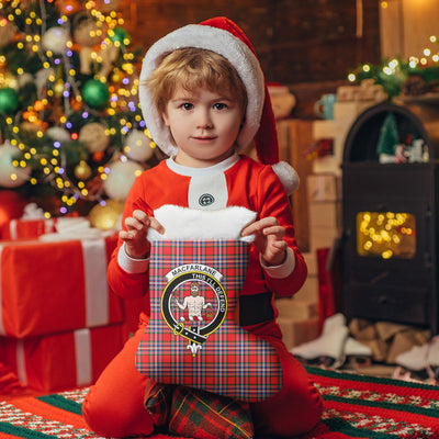 Clan MacFarlane Modern Tartan Crest Christmas Stocking