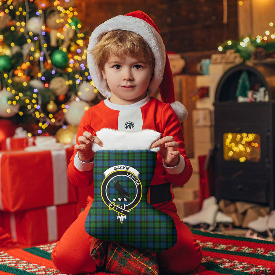 Clan MacKie Tartan Crest Christmas Stocking LO55 MacKie Tartan Tartan Stocking