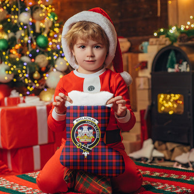 Clan MacLachlan Modern Tartan Crest Christmas Stocking