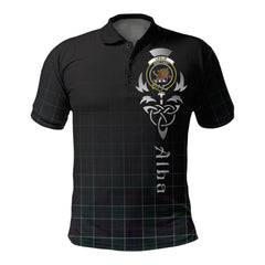 Clan Leslie Hunting Modern Tartan Polo Shirt - Alba Celtic Style WJ10 Leslie Hunting Modern Tartan Tartan Polo