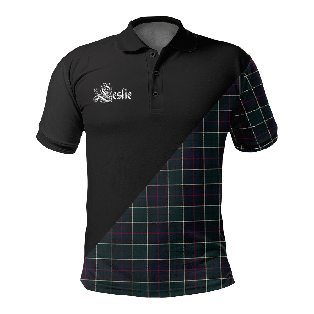 Clan Leslie Hunting Modern Clan - Military Polo Shirt KR64 Leslie Hunting Modern Tartan Tartan Polo