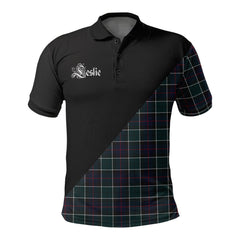 Clan Leslie Hunting Modern Clan - Military Polo Shirt KR64 Leslie Hunting Modern Tartan Tartan Polo