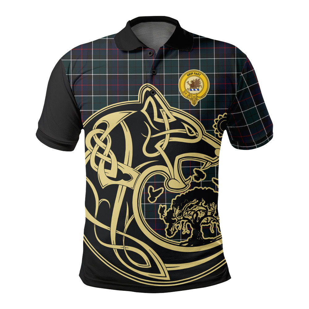 Clan Leslie Hunting Modern Tartan Polo Shirt Viking Wolf NJ37 Leslie Hunting Modern Tartan Tartan Polo