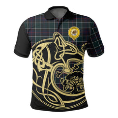 Clan Leslie Hunting Modern Tartan Polo Shirt Viking Wolf NJ37 Leslie Hunting Modern Tartan Tartan Polo